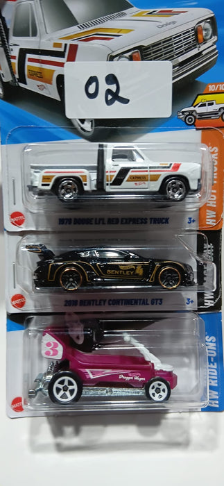 HOT WHEELS CASE-H MAINLINE (PACK OF 3) DIECAST