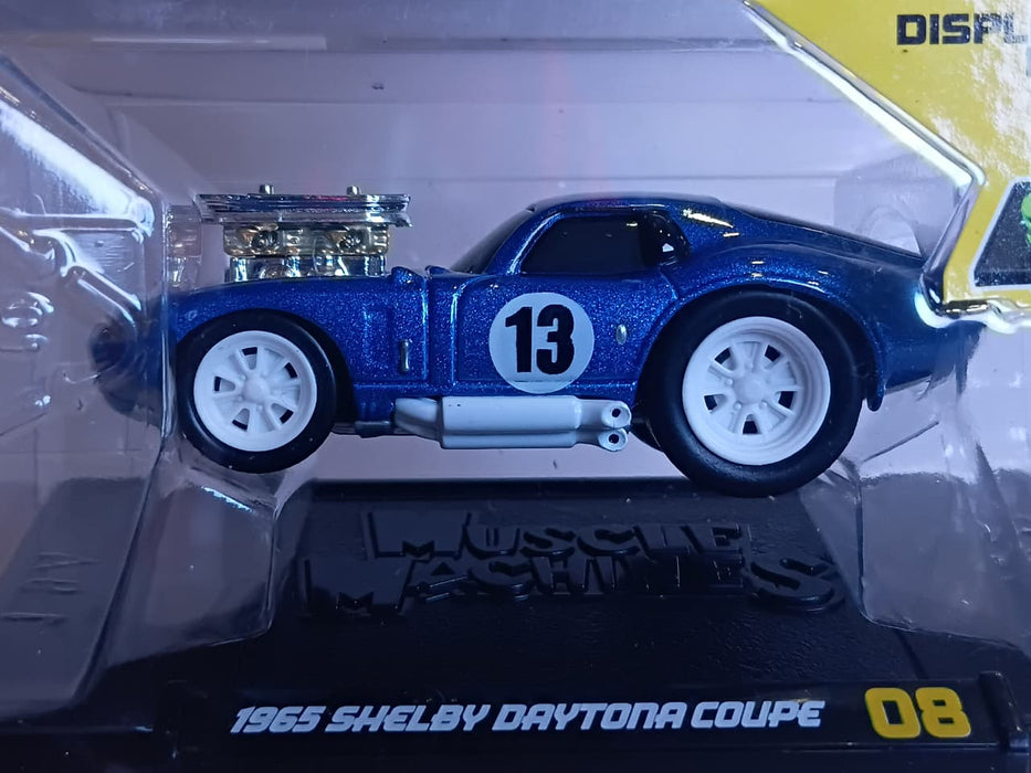 MAISTO MUSCLES 1/64 SCALES 1965 SHELBY DAYTONA COUPE BLUE METAL DIECAST SERIES 2 MODEL 08 CODE 15526