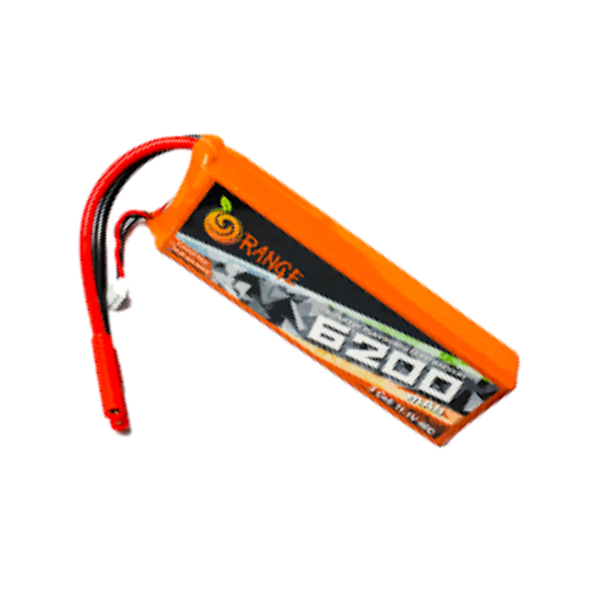 ORANGE 6200mAh 3S 40C (11.1 v) Lithium Polymer Battery Pack (LiPo)