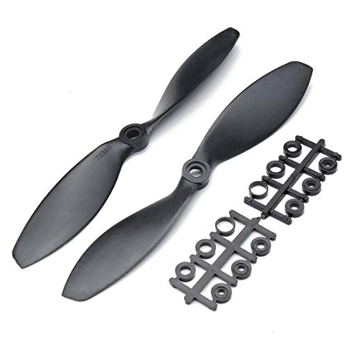Orange HD Propellers 7038(7X3.8) ABS Black Props 1CW+1CCW-1pair