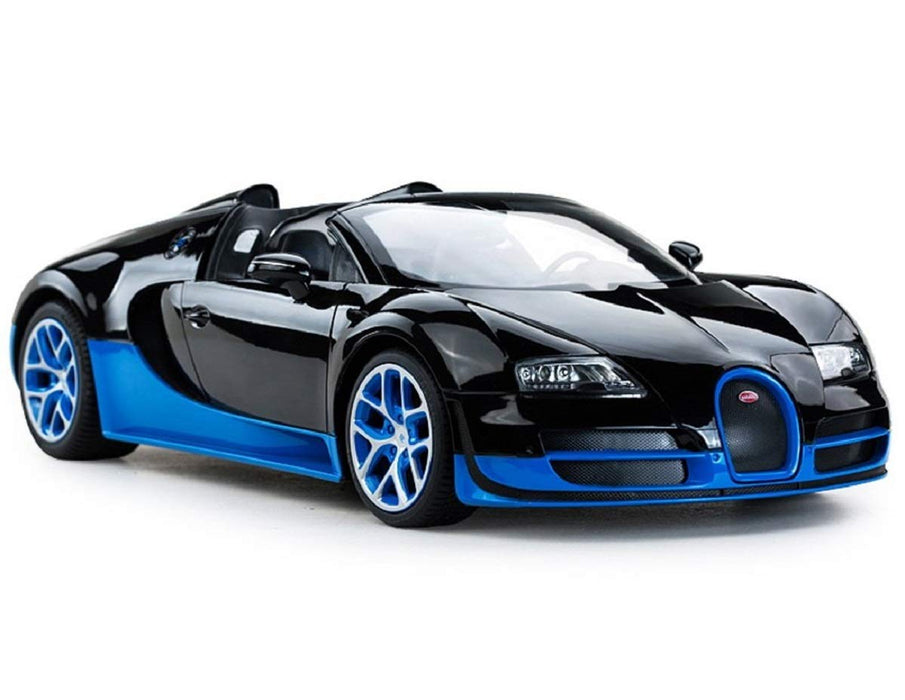 RASTAR 70400 BUGATTI VEYRON 16.4 GRAND SPORT VITESSE RC CAR 1/14 SCALE LICENSED REMOTE CONTROL TOY CAR WITH WORKING LIGHTS BY RASTAR (BLACK)