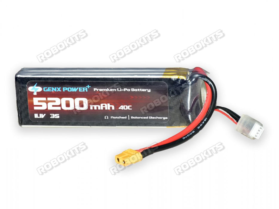 GENX 11.1V 3S 5200MAH 40C/80CPREMIUM LIPO LITHIUM POLYMER BATTERY