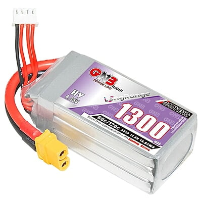 GNB 1300MAH 3S1P 60C/120C 11.4V HV LIPO BATTERY