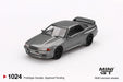 Imported Mini GT #1024 Nissan Skyline GT-R Dark Metal Gray Die-Cast Car
