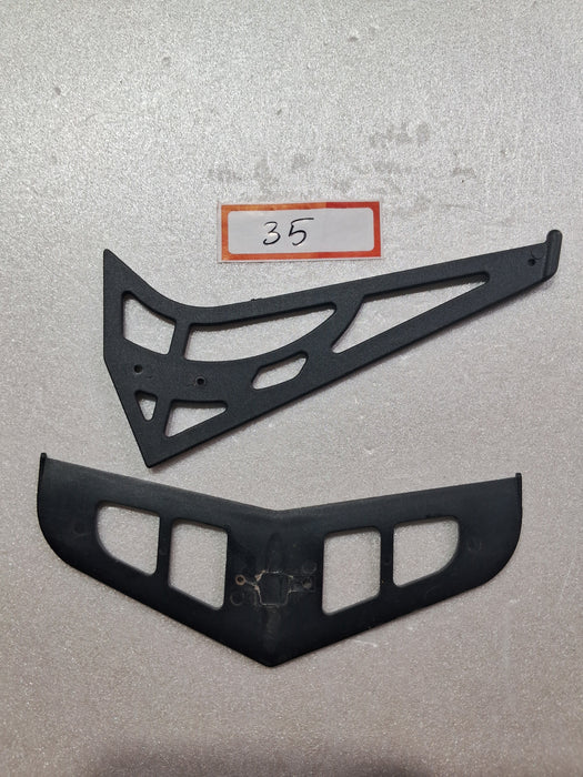 450 HILLER HELI VERTICAL AND HORIZONTAL STABLIZER 2PCS  PRE OWNED QUALITY