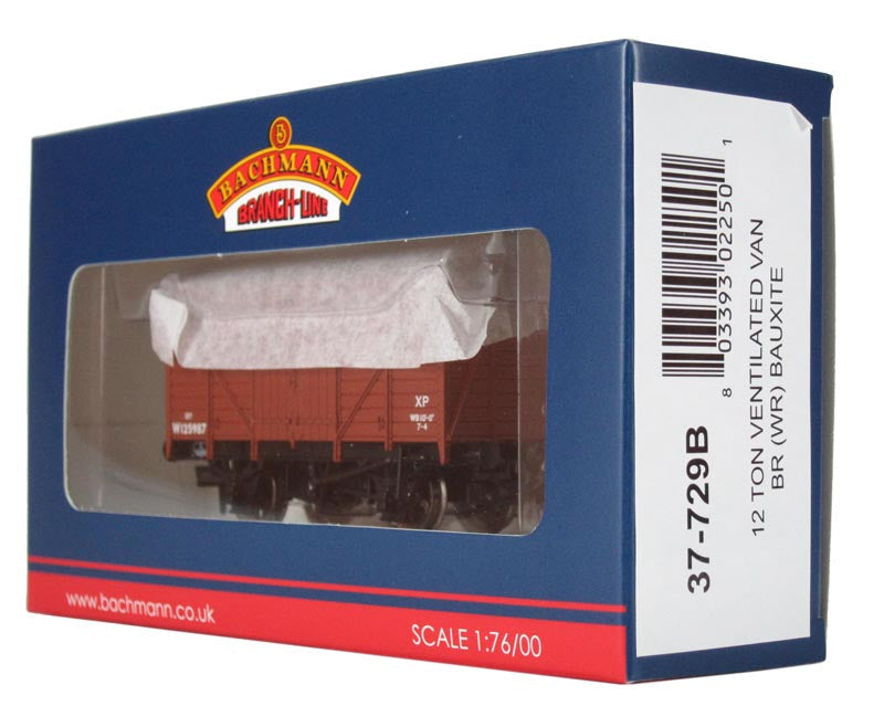 BACHMANN 37-729B OO GAUGE 1/76 SCALE 12 TON VENTILATED VAN BR (WR) BAUXITE W125987