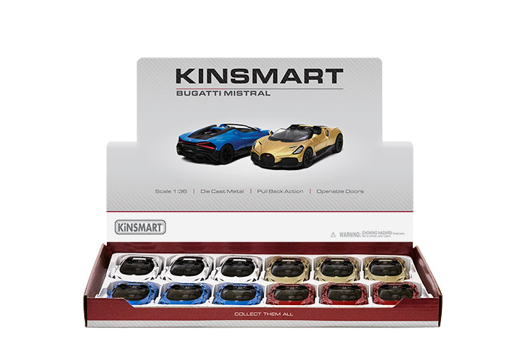KINSMART BUGATTI MISTRAL 1:36 MSCALE NO:KT5460D (BLUE)