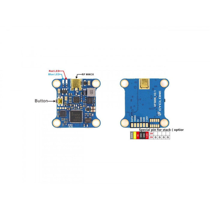 Xf Model Xf5806 5.8G 40Ch 25/100/200/400Mw Video Switchable FPV VTX Transmitter