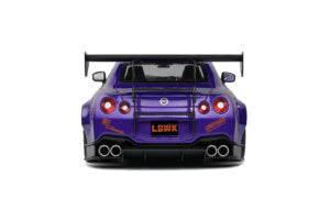 Solido Nissan Gt-R 25 With Libert Walk Body Kit 2.0 - 2022 - Purple Diecast Car 1/18