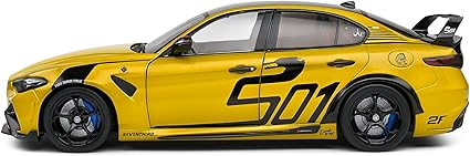 Solido: Alfa Romeo Giulia GTA Nagemaakt - 2022 - Yellow Diecast Car 1:18