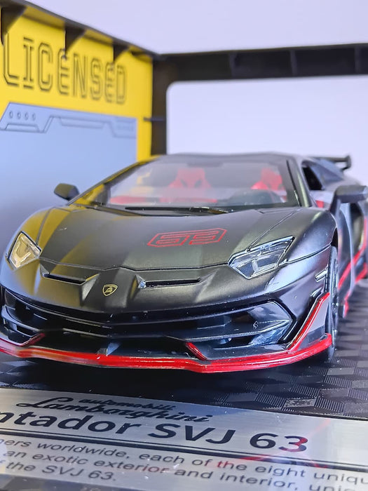 CCA LAMBORGHINI AVENTADOR SVJ 63 1/24 SCALE BLACK 68269K