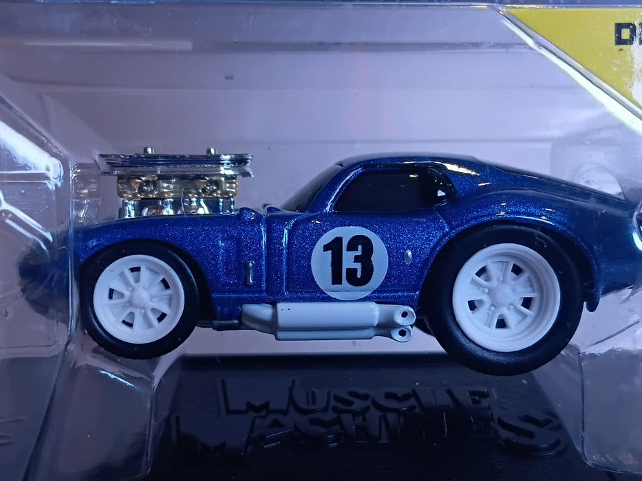 MAISTO MUSCLES 1/64 SCALES 1965 SHELBY DAYTONA COUPE BLUE METAL DIECAST SERIES 2 MODEL 08 CODE 15526