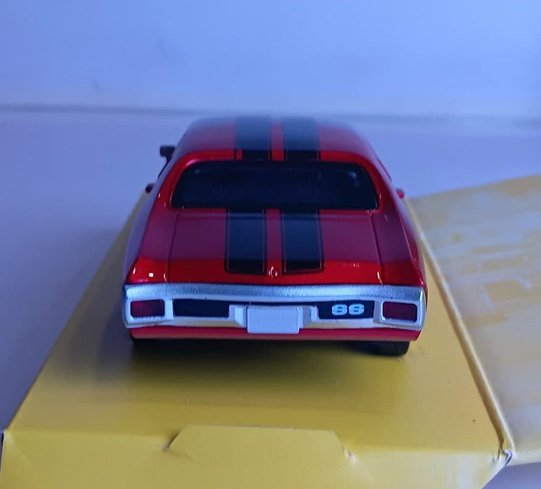 CCA 1:36 12019 CHEVROLET CHEVELLE 454(1970) SILVER RED DIECAST MODEL