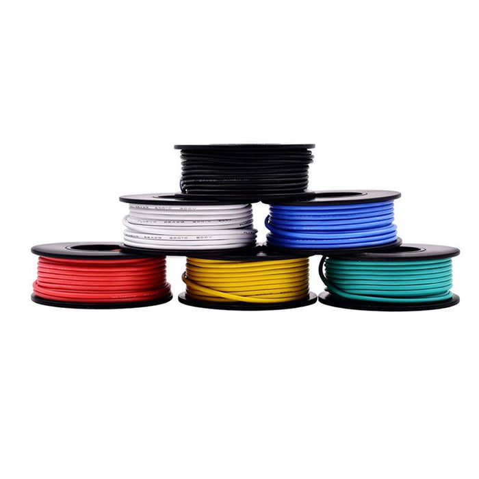 Plusivo 22AWG Hook up Wire Kit - 600V Pre-Tinned Solid Core Wire of 6 Colors x 10M
