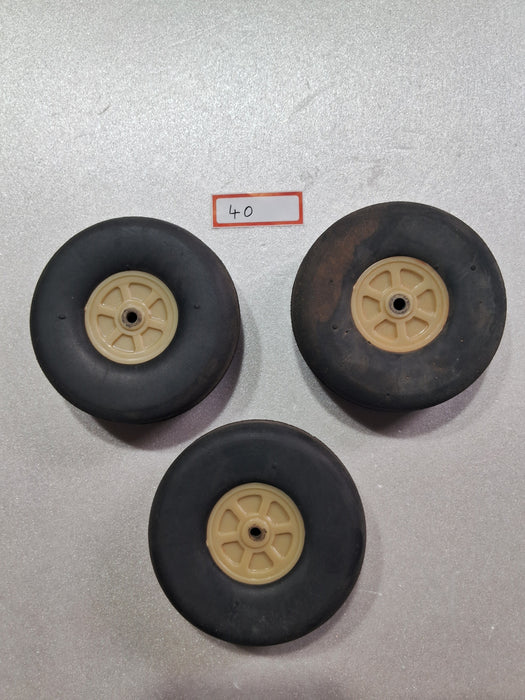 AIRPLANE FOAM  WHEELS  3.5 INCHES PRE OWNED QUALITY