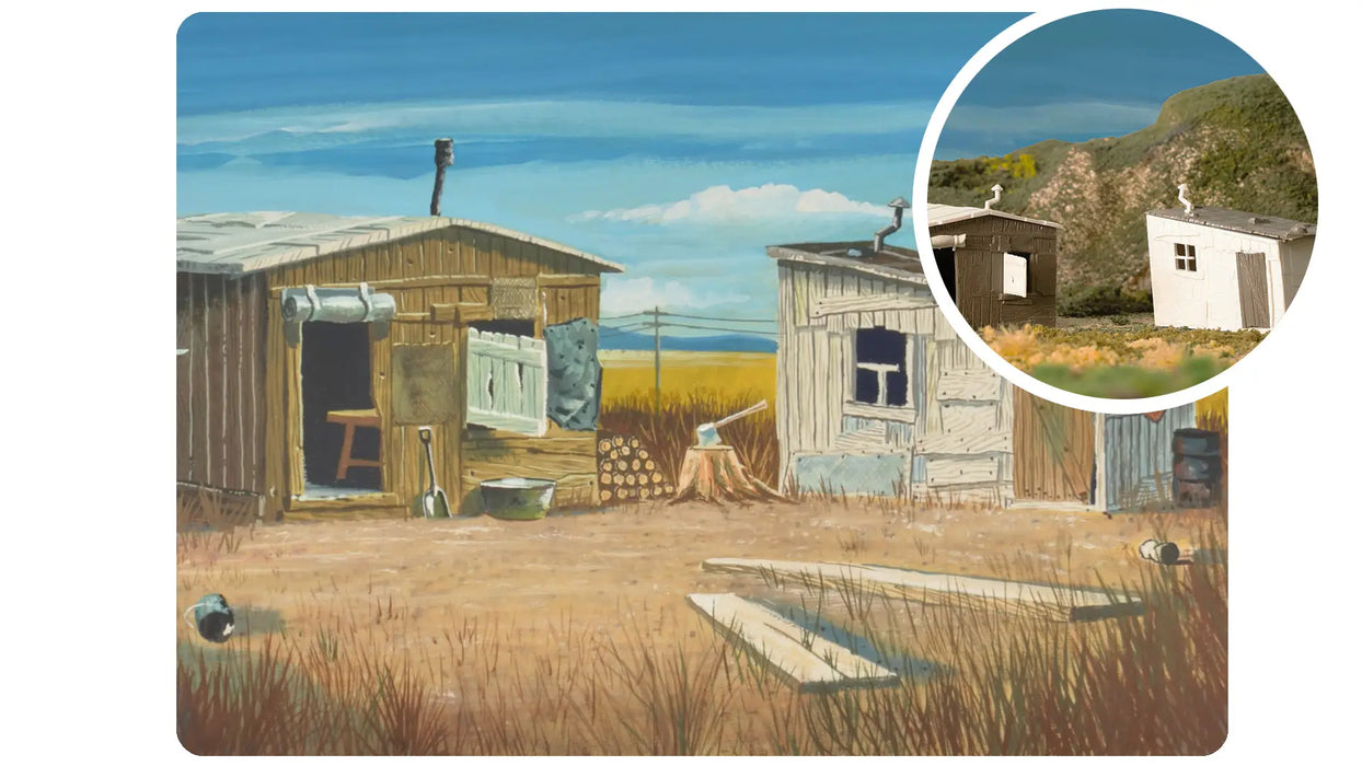 BACHMANN 75TH ANNIVERSARY HOBO SHACKS KIT - O -  45631
