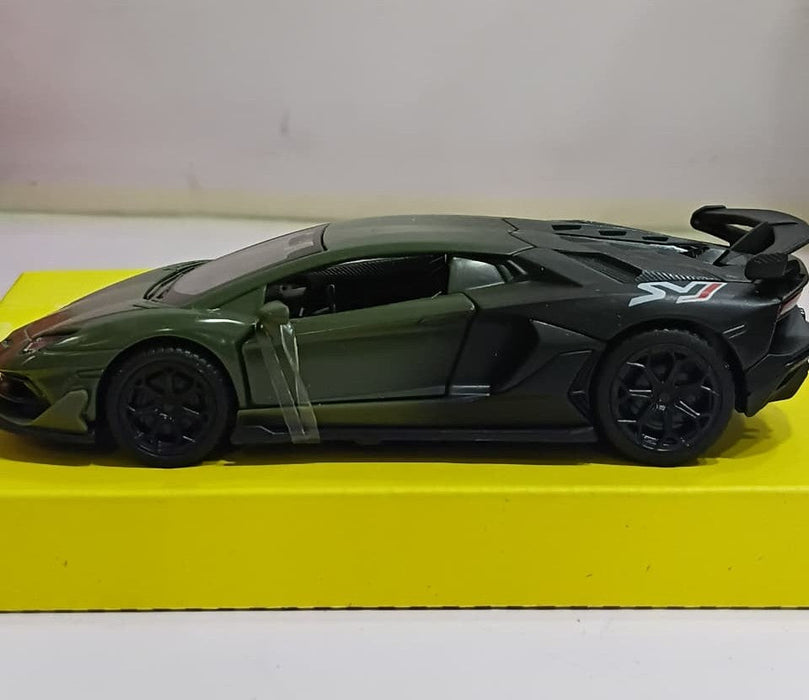 CCA 1:36 12005 LAMBORGHINI AVENTADOR SVJ GREEN BLACK DIECAST MODEL