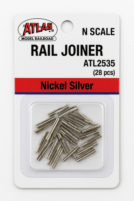 ATLAS MODEL RAILROAD N SCALE RAIL JOINER ATL2535 (28 Pcs)