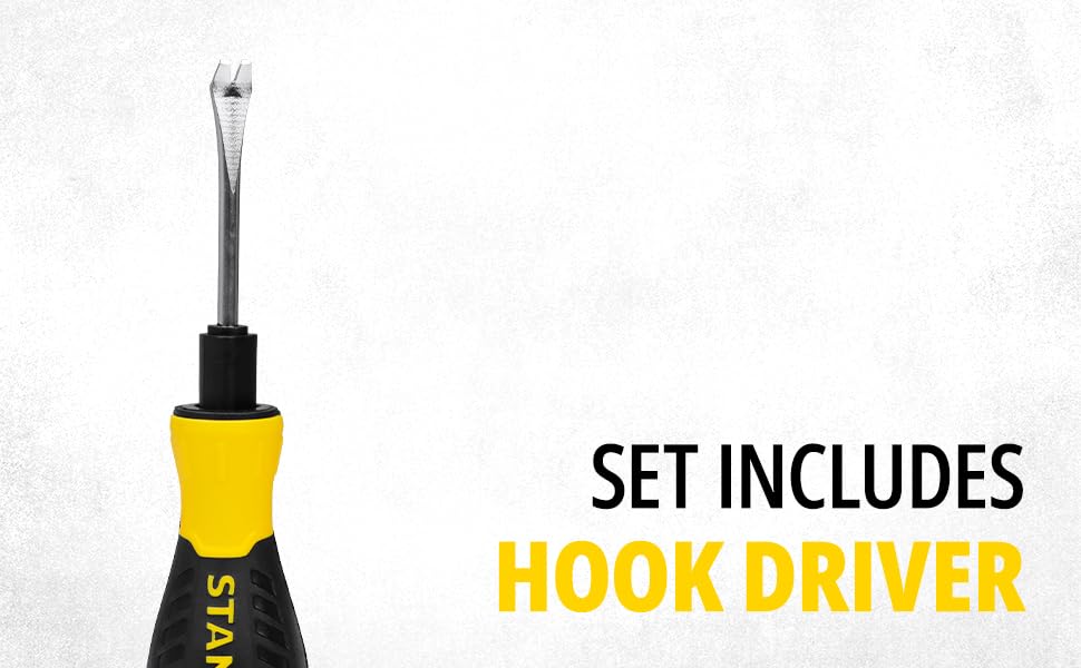 STANLEY STHT62511 9-Way Screwdriver Set With Storage Case For Home