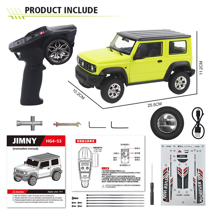 SUZUKI JIMNY HG4-210 RC CAR 1/16 4WD 2.4G LED LIGHT & TOWING HOOK OF THE TRAILER SKYBLUE