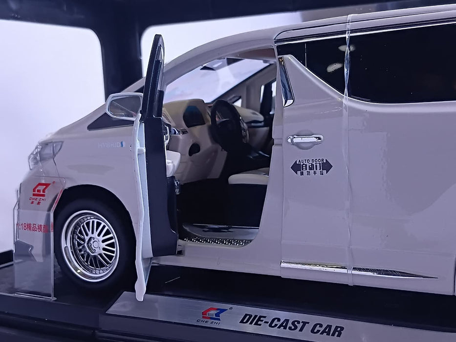 CHEZHI MODEL TOYOTA DIE CAST SOUND AND LIGHT PULL BACK SERIES CZ803B 1:18 WHITE