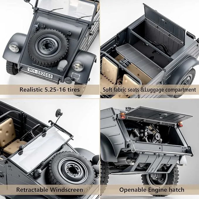 KUBELWAGEN 1/12 TYPE82 MINI CRAWLER RTR (GREY)