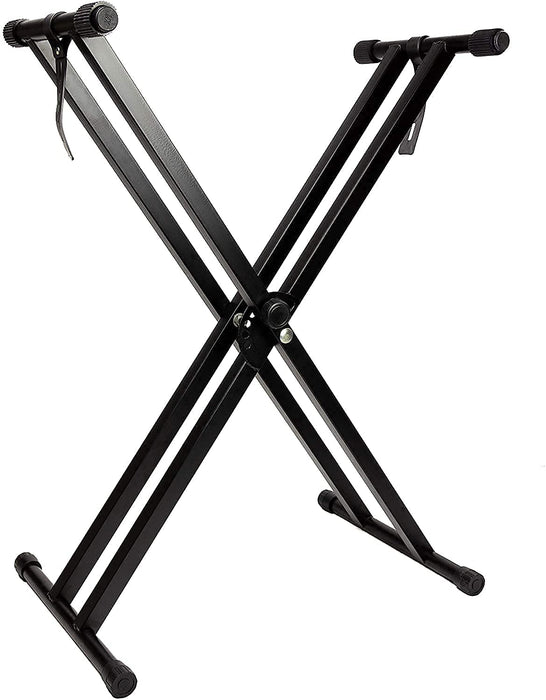KADENCE KEYBOARD STAND HEAVY-DUTY, DOUBLE-X, ADJUSTABLE  STAND WITH LOCKING STRAPS