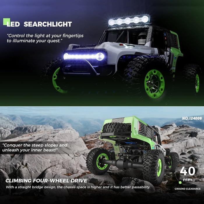 WLTOYS SPEED R/C 124006 RC Car 1:12 2.4G 4WD 40KM/H Off-Road RC CRAWLER RTR GREEN