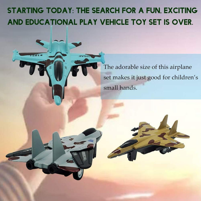 AIRPLANE DIECAST PULL BACK METAL-PACK OF 4