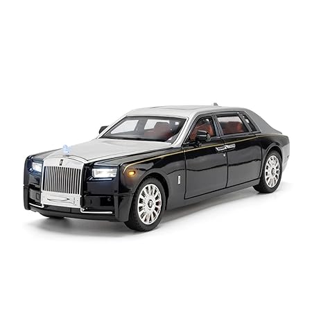 ROLLS-ROYCE DIECAST CAR MODEL 1:18 PULL BACK CZ1802 METAL WITH OPENABLE DOORS SOUND & LIGHT