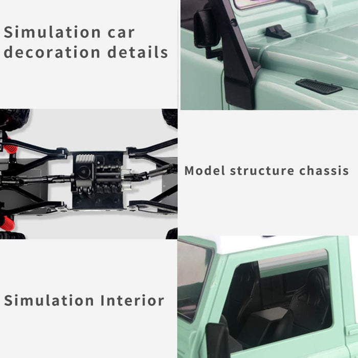 MN MODEL LAND ROVER MN-90 1/12 2.4G 4WD RC CRAWLER WITH FRONT LED LIGHT (CELADON GREEN)