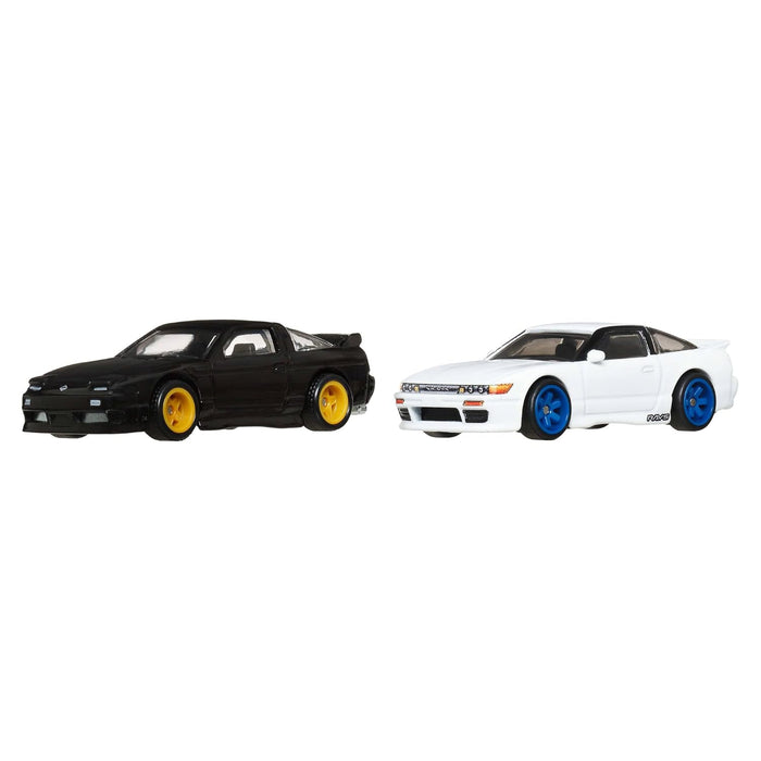 HOT WHEELS 2-PACK: '96 NISSAN 180SX TYPE X / NISSAN SILEIGHTY DIE-CAST CARS (9C6Q)