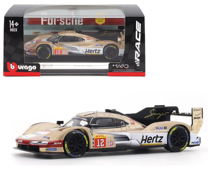 BBURAGO HERTZ PORCHE DIECAST 1/43 18-38317