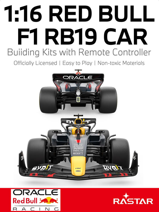 RASTAR 92600 1/16 ORACLE RED BULL RB19 RACING RC CAR BUILDING ASSEMBLY PLASTIC MODEL KIT (50 PCS & 5 PTS)