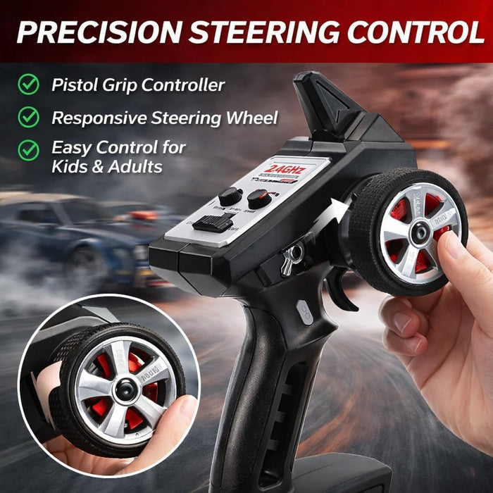 SCY 16303 1:18 Scale Hurricane RC Muscle Car – High-Speed Ready-To-Run Remote Control Racing Car