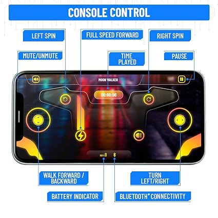 MOONWALKER WALKING AND TALKING ROBOT - IN-BUILT BLUETOOTH SPEAKER, CLAP DETECTION, RECHARGEABLE BATTERY, C TYPE USB CHARGING, VOICE COMMANDS, REMOTE AND APP CONTROL ( RED )
