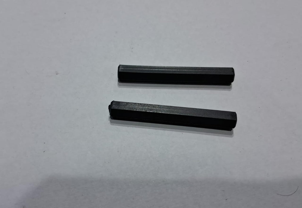 HEX SPACER PLASTIC 2MM X5MM X 52MM 2PCS PRE OWNED QUALITY