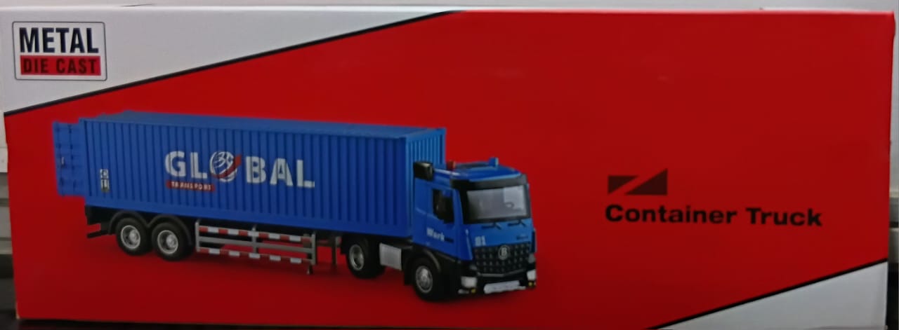L.U.M.O Container Truck – Die-Cast Metal Global Transport Model (8518)