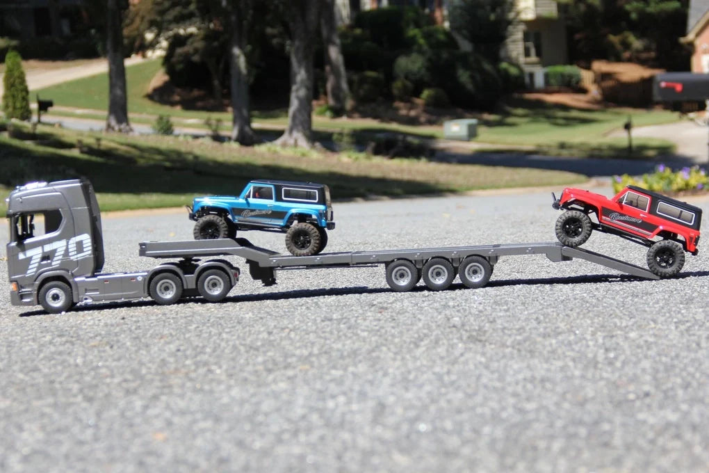 HUINA 1502 1:18 PROFESSIONAL R/C PLATFORM SEMITRAILER GREY