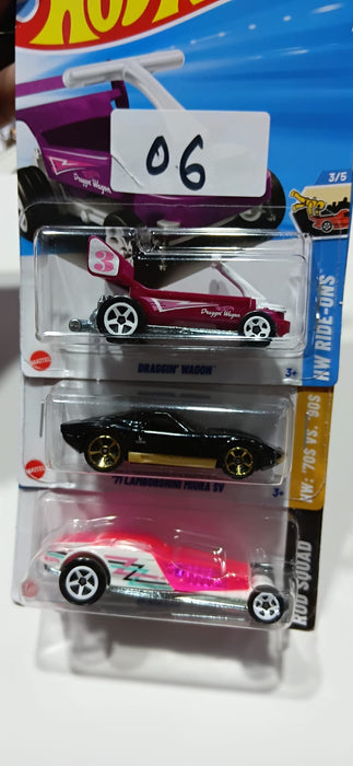 HOT WHEELS CASE-J MAINLINE (PACK OF 3) DIECAST