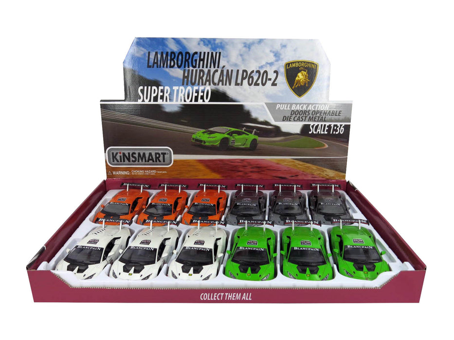 LAMBORGHINI HURACAN LP620-2 SUPER TROFEO 1:36 NO: KT5389D (ORANGE)