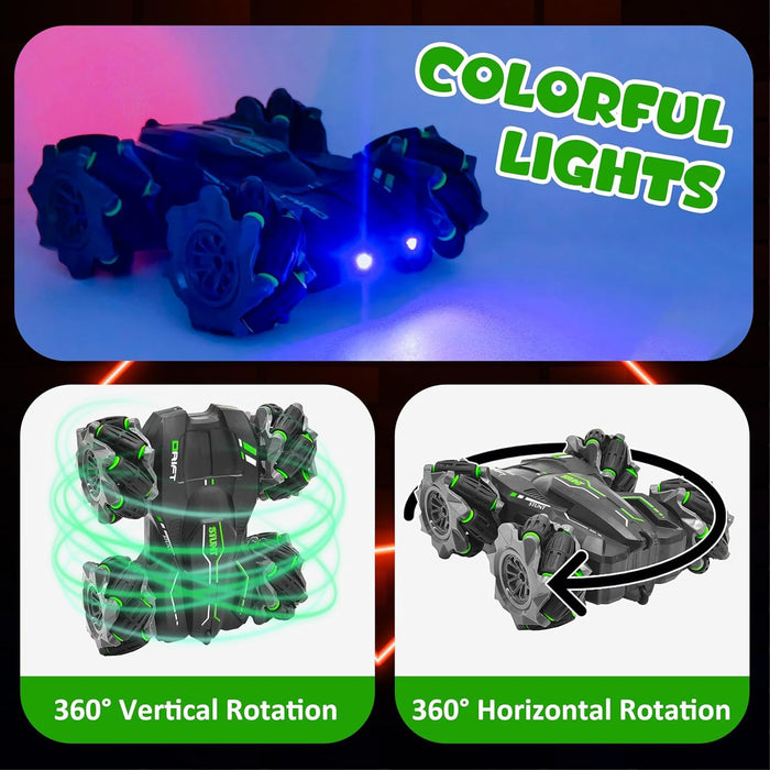 4X4 RC Drift Smoke Stunt Car | 2.4GHz Remote Control | 360° Rotating Double-Sided Off-Road Racing Car | Rechargeable High-Speed RC Car