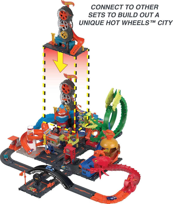 HOT WHEELS CITY SUPER TWIST TIRE SHOP (PRODUCT NO.HDP02)