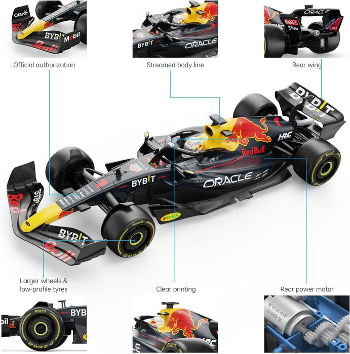 RASTAR 1/12 F1 RED BULL CAR, ORACLE RED BULL RACING F1 RB18 REMOTE CONTROL CAR MODEL,RED BULL RACING FORMULA 1 MAX VERSTAPPEN