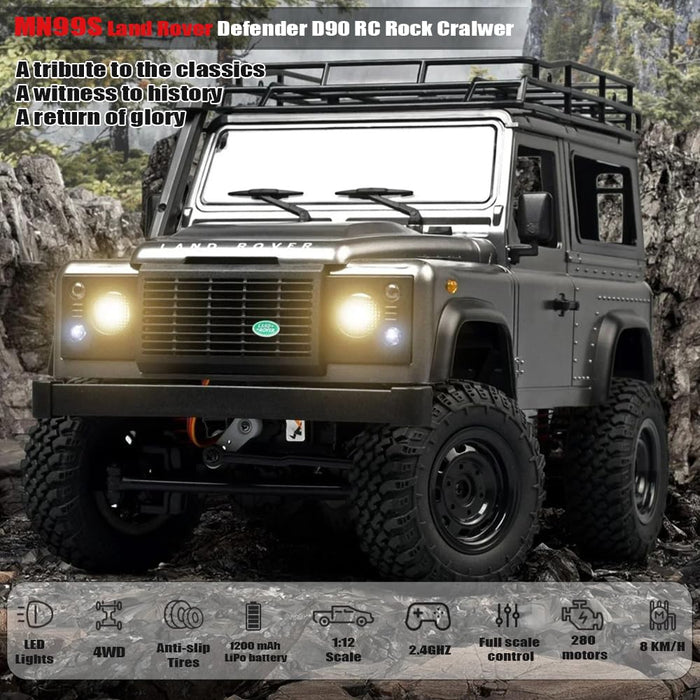 MN MODEL RC ROCK CRAWLER MN999 1/10 2.4G 4WD RC CAR (GREY)