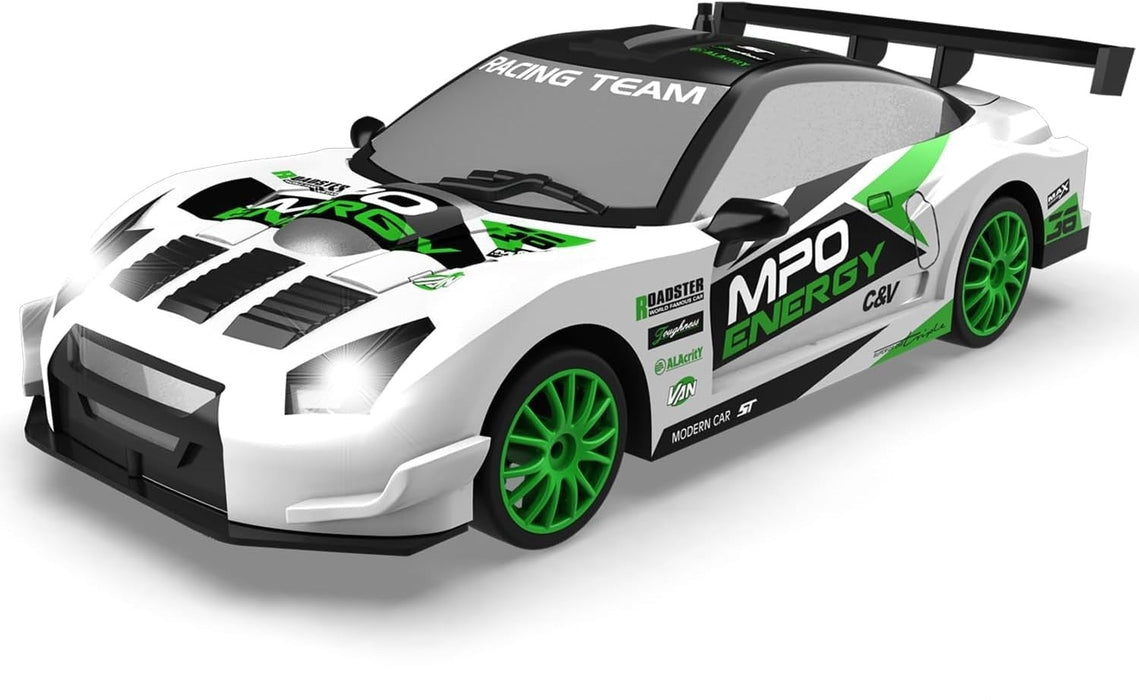RACING RALLY SC24A11-1 1/24 2.4GHZ 4WD R/C DRIFT CAR WHITE GREEN COLOR