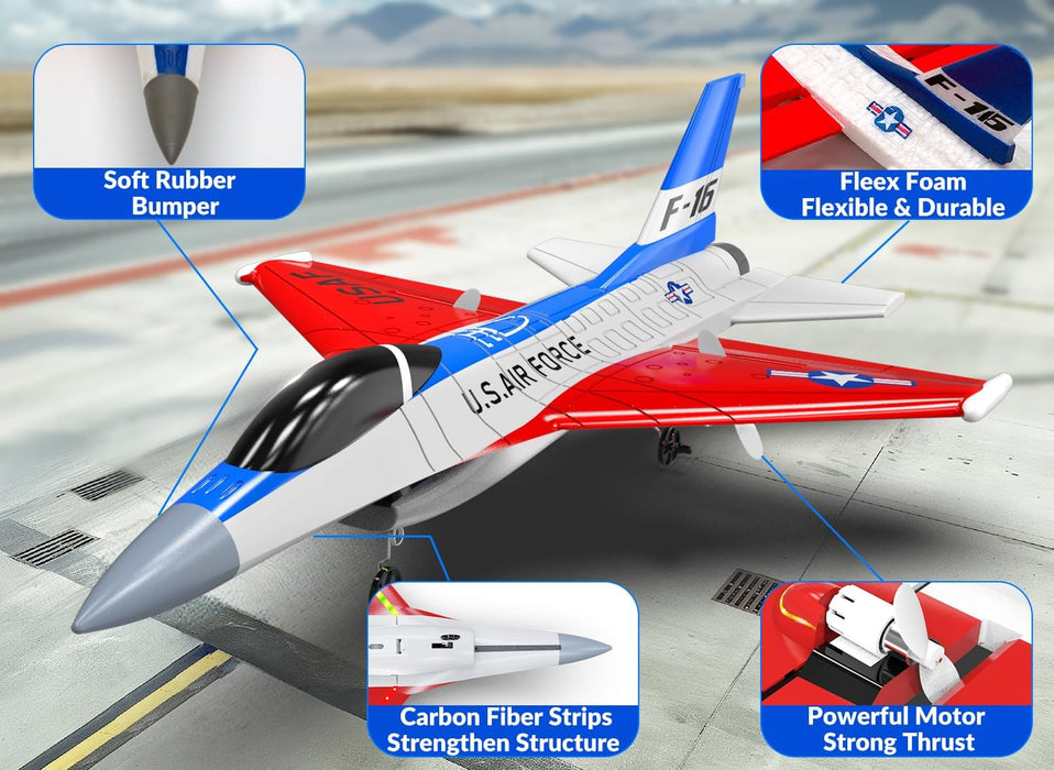 VOLANTEX RC JET F-16 FALCON 2 CH RC PLANE RED