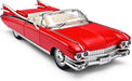 Cadillac Eldorado 1959 Convertible 1:24 Scale Classic Car Model – Red Vintage Diecast Collectible