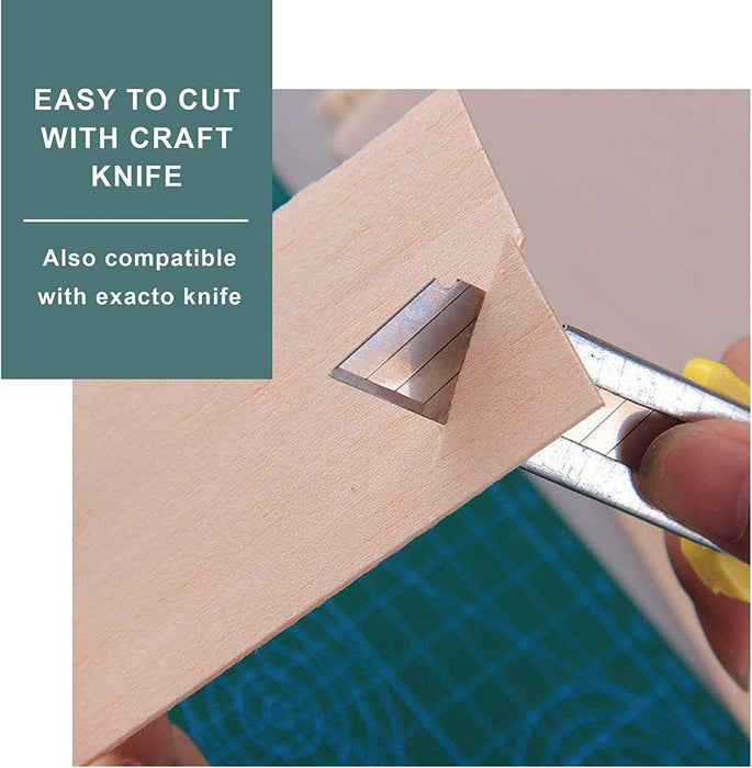Balsa Wood Sheets Assorted Pack – 1–2 mm Thickness, 29.5–99 cm Length (21 Pcs) | RC &amp; Hobby Craft Building Material