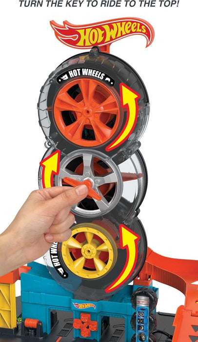 HOT WHEELS CITY SUPER TWIST TIRE SHOP (PRODUCT NO.HDP02)